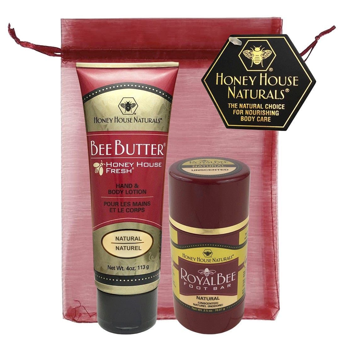 Honey House Naturals Natural - Natural Bee Butter Cream Tube & Foot Bar Gift Set