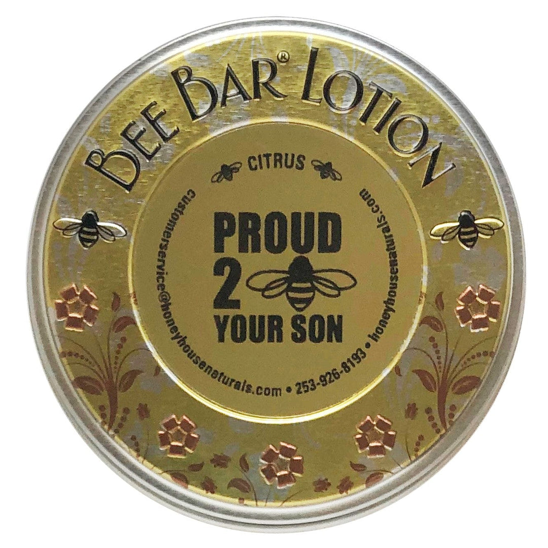 Honey House Naturals Son / Citrus Sentiment Large Bee Bar - Dad, Mom, Son, Daughter