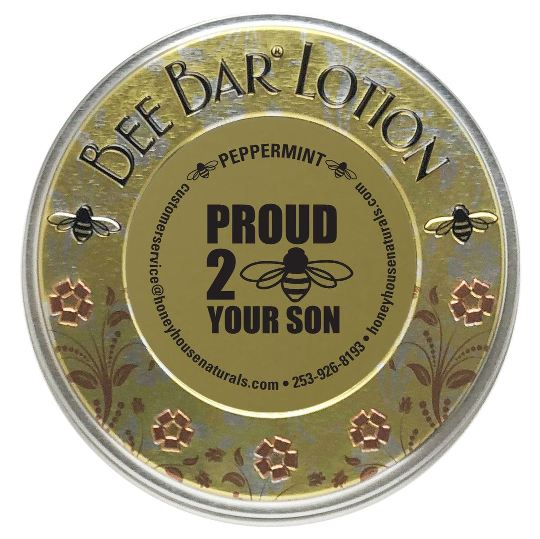 Honey House Naturals Son / Peppermint Sentiment Large Bee Bar - Dad, Mom, Son, Daughter